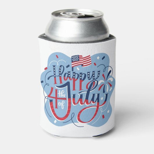 Onafhankelijkheidsdag op 4 juli Koelaar Koozie (Blikje Achterkant)
