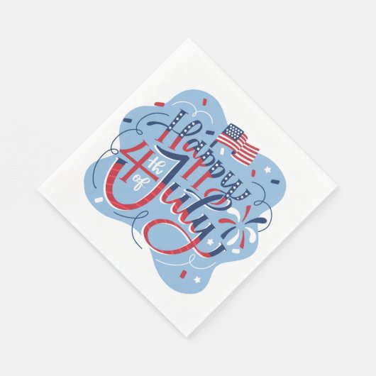 Onafhankelijkheidsdag op 4 juli servet (Hoek)