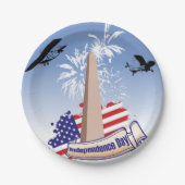 Onafhankelijkheidsdag papieren Borden Bordje (Voorkant)