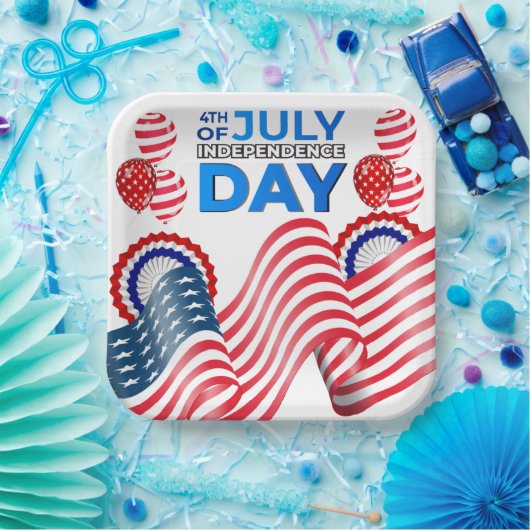 Onafhankelijkheidsdag Papieren Bordje (Feest)