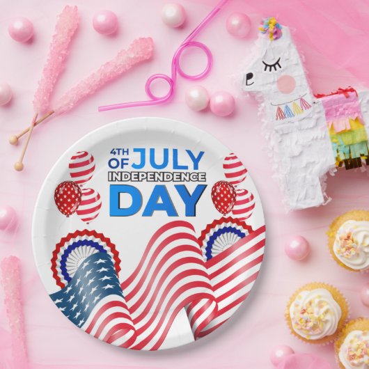 Onafhankelijkheidsdag Papieren Bordje (Feest)