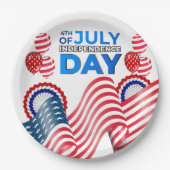 Onafhankelijkheidsdag Papieren Bordje (Voorkant)