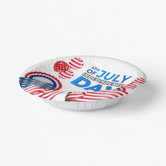 Onafhankelijkheidsdag Papieren Kommen (Gebogen)