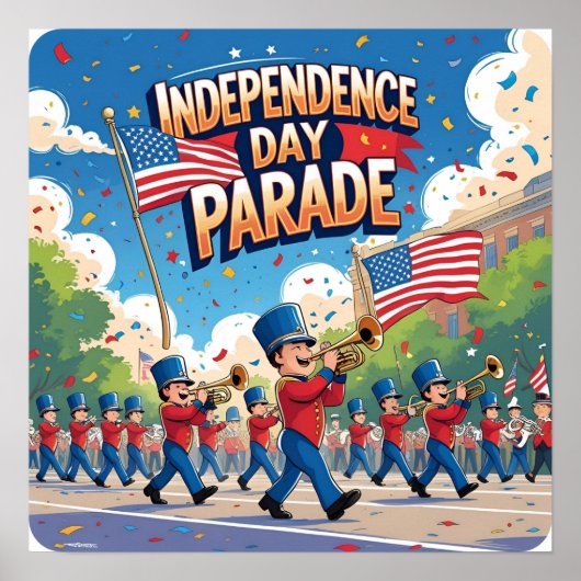 Onafhankelijkheidsdag Parade Feestelijke Poster Pr (Voorkant)