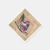 Onafhankelijkheidsdag Patriottische Amerikaanse vl Servet (Hoek)