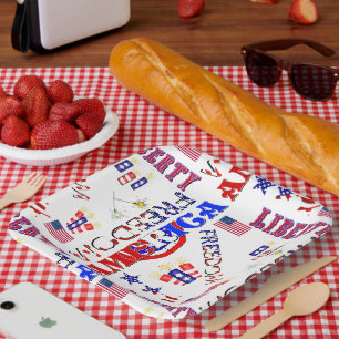 Onafhankelijkheidsdag Patroon Papieren Bordje