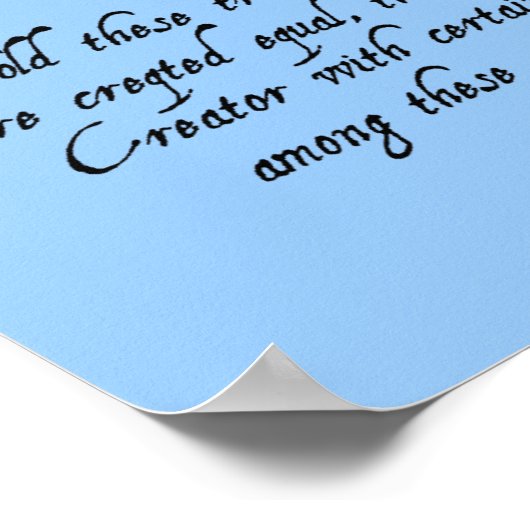 Onafhankelijkheidsdag Poster (blauw) (Hoek)