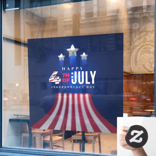 Onafhankelijkheidsdag Raamsticker (Cafe Raam)