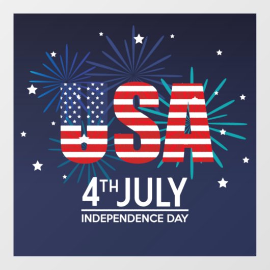 Onafhankelijkheidsdag Raamsticker (Vel)