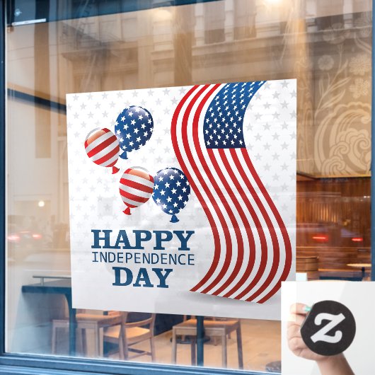 Onafhankelijkheidsdag Raamsticker (Cafe Raam)