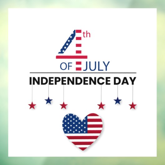 Onafhankelijkheidsdag Raamsticker (Vel 3)