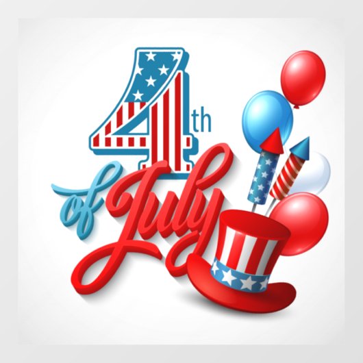 Onafhankelijkheidsdag Raamsticker (Vel)