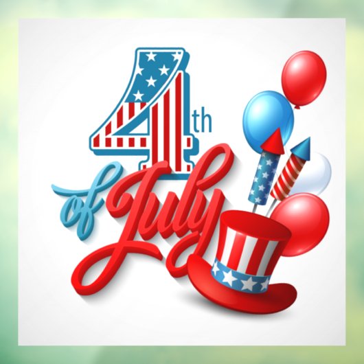 Onafhankelijkheidsdag Raamsticker (Vel 3)