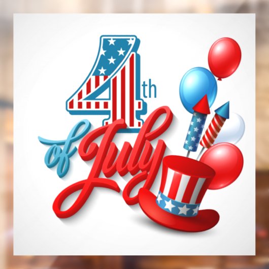 Onafhankelijkheidsdag Raamsticker (Vel 2)