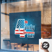 Onafhankelijkheidsdag Raamsticker (Cafe Raam)