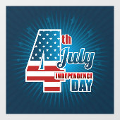 Onafhankelijkheidsdag Raamsticker (Vel)