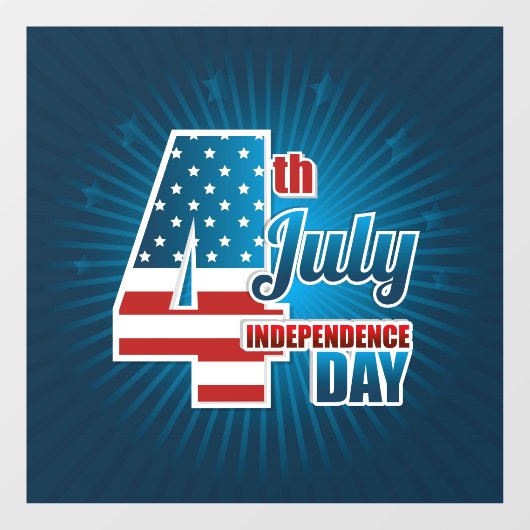 Onafhankelijkheidsdag Raamsticker (Vel)