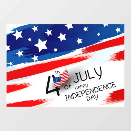 Onafhankelijkheidsdag Raamsticker (Vel)