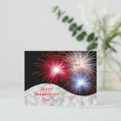 Onafhankelijkheidsdag Rood White Blue Patriottic Feestdagenkaart (Staand voorkant)