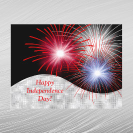 Onafhankelijkheidsdag Rood White Blue Patriottic Feestdagenkaart