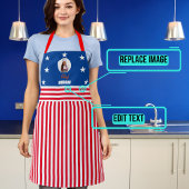 Onafhankelijkheidsdag rood wit en blauw schort