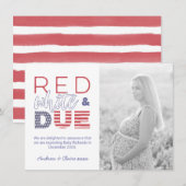 Onafhankelijkheidsdag rood wit en door foto's tijd aankondiging (Voorkant / Achterkant)