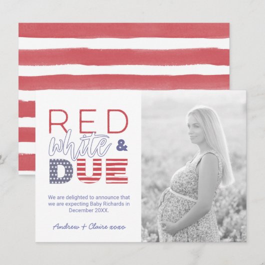 Onafhankelijkheidsdag Rood Wit En Komende Foto Zwa Aankondiging (Voorkant / Achterkant)