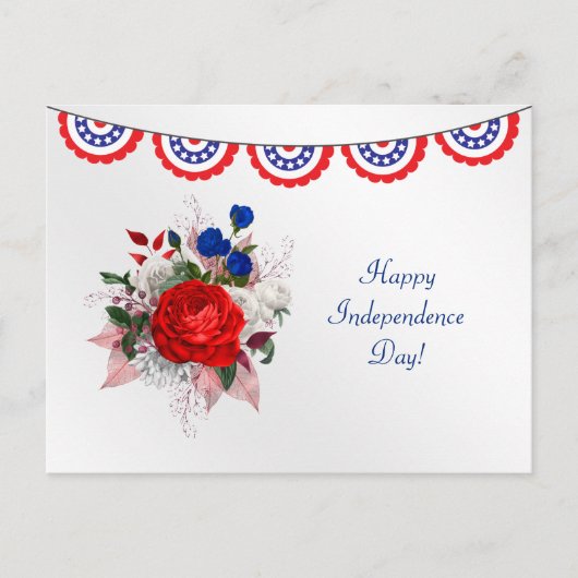 Onafhankelijkheidsdag rood-witte blauwe patriottis feestdagenkaart (Voorkant)