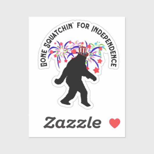Onafhankelijkheidsdag Sasquatch Sticker (Vel)