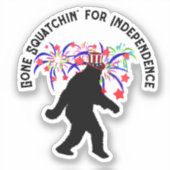 Onafhankelijkheidsdag Sasquatch Sticker (Voorkant)