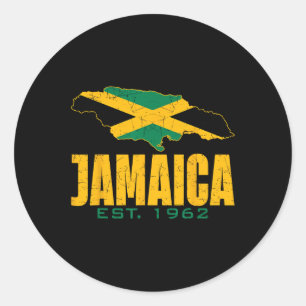 Onafhankelijkheidsdag sinds 1962 Trotse Jamaicaans Ronde Sticker