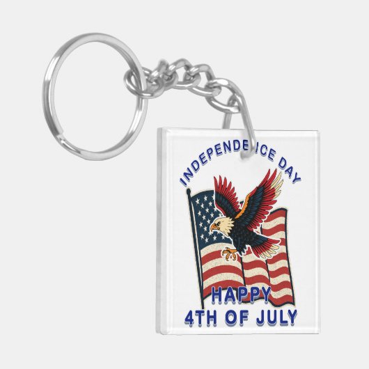 Onafhankelijkheidsdag Sleutelhanger (Voorkant Links)