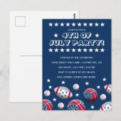 Onafhankelijkheidsdag sportfeest uitnodiging (Voorkant / Achterkant)