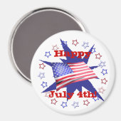 Onafhankelijkheidsdag Star Cirkel Magneet (Voorkant / Achterkant)