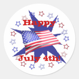 Onafhankelijkheidsdag Star Cirkel Ronde Sticker