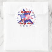 Onafhankelijkheidsdag Star Cirkel Ronde Sticker (Tas)