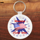 Onafhankelijkheidsdag Star Cirkel Sleutelhanger (Voorkant)