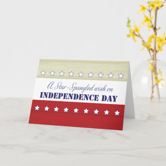 Onafhankelijkheidsdag, Star Spangled Wish, Red, Wh Kaart (Gele Bloem)
