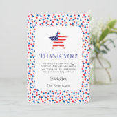 Onafhankelijkheidsdag Star Thank You Card Kaart (Staand voorkant)