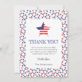 Onafhankelijkheidsdag Star Thank You Card Kaart (Voorkant)