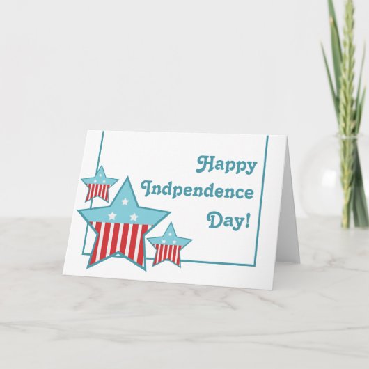 Onafhankelijkheidsdag sterren en Stripes Kaart (Voorkant)