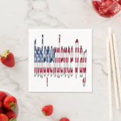 Onafhankelijkheidsdag sterren en Stripes Typografi Servet (Insitu)