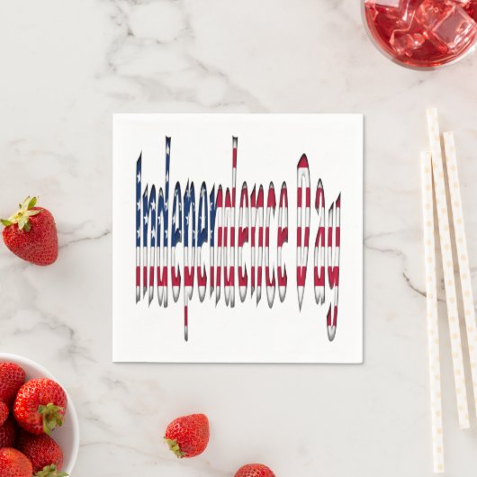 Onafhankelijkheidsdag sterren en Stripes Typografi Servet (Insitu)