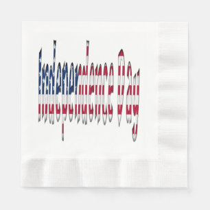 Onafhankelijkheidsdag sterren en Stripes Typografi Servet