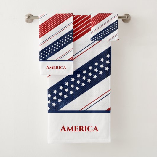 Onafhankelijkheidsdag sterren & stripes | Amerika Bad Handdoek (Insitu)