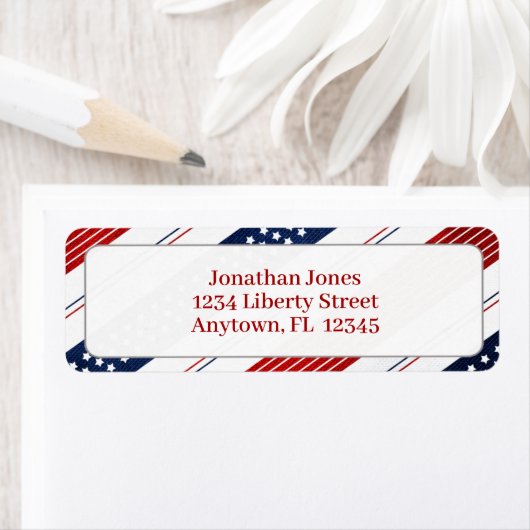 Onafhankelijkheidsdag sterren & stripes | Amerika Etiket (Insitu)