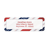 Onafhankelijkheidsdag sterren & stripes | Amerika Etiket (Voorkant)