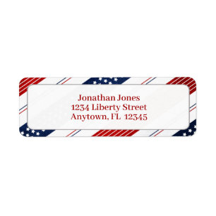 Onafhankelijkheidsdag sterren & stripes Amerika Etiket