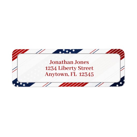 Onafhankelijkheidsdag sterren & stripes | Amerika Etiket (Voorkant)