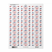 Onafhankelijkheidsdag sterren & stripes | Amerika Etiket (Full Sheet)